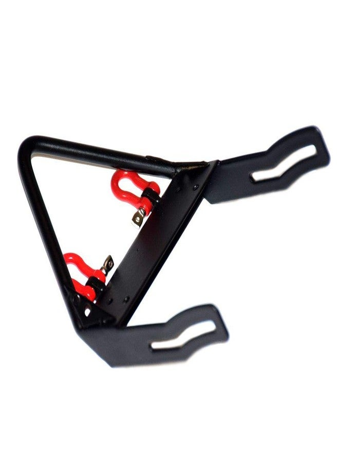 DJX Steel Front Bumper with Winch Mount Shackles for 1/10 Axial SCX10 RC Rock Crawler - Image 4
